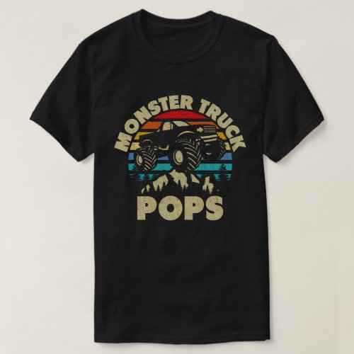Monster Truck Pops Matching Family Grandpa Costume T_Shirt