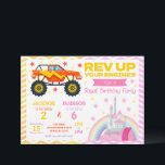 Monster Truck & Princess Joint Birthday Invitation<br><div class="desc">Monster Truck & Princess Joint Birthday Invitation – Perfect for Siblings, Boy and Girl Create an unforgettable celebration with this fun and magical Monster Truck & Princess Joint Birthday Invitation, designed especially for a shared birthday party for siblings, a boy and a girl. This adorable split-theme invitation features a bold...</div>
