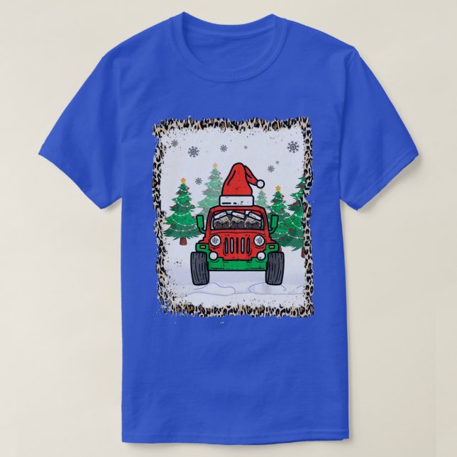 Monster Truck Pug Santa Christmas Dog Lover Xmas B T-Shirt (Design Front)