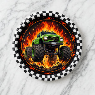 Monster Truck Racing Birthday Paper Plates