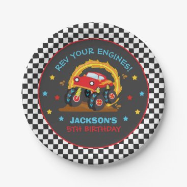 Monster Truck Rally Birthday Party Decorations Paper Plates