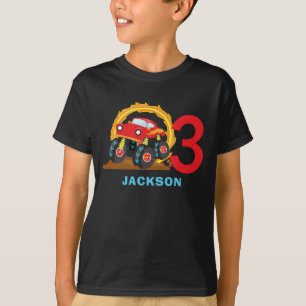 Monster Truck Rally Boy Birthday Party Outfit T-Shirt