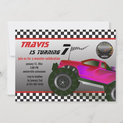 Monster Truck Rally Invitation