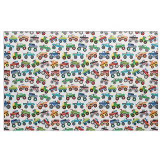 Monster Truck Repeat Fabric Textile