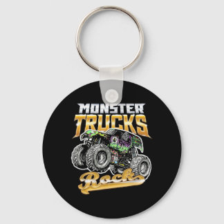 Monster Truck Rock Keychain