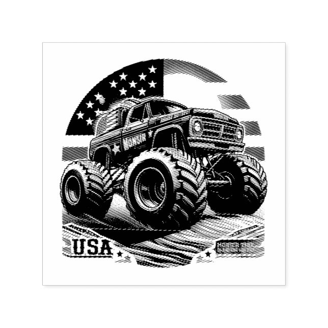 MONSTER TRUCK SELF-INKING STAMP (Design)