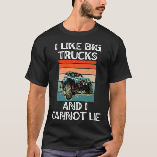 Monster Truck Slogan I Like Big Trucks T-Shirt