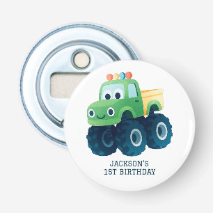Monster Truck Smash and Crash Birthday  Bottle Opener