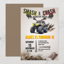 Monster Truck SMASH & CRASH Bash Birthday Party