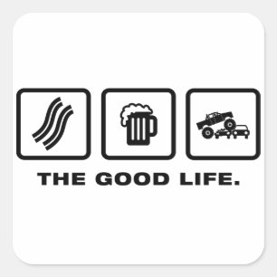 Monster Truck Square Sticker