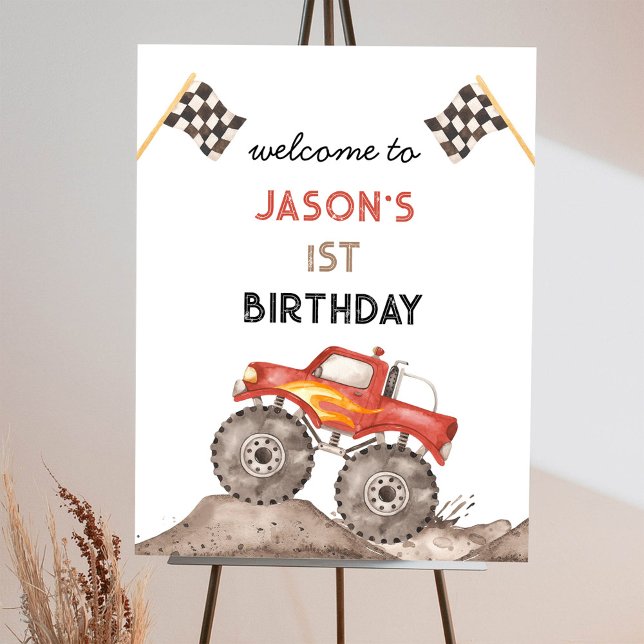 Monster Truck, Start Your Engine Welcome Sign (Creator Uploaded)