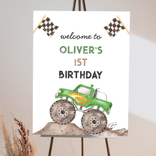 Monster Truck, Start Your Engine Welcome Sign (Creator Uploaded)