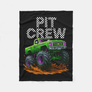 Monster Truck T Crew Family Matching Birthday Part Fleece Blanket