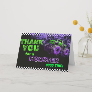 Monster Truck Thank You Card