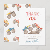 Monster Truck Thank You Cards | Truck Party
