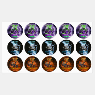 Monster Truck thank you stickers/favor tags Labels