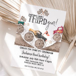 Monster Truck THIRD Gear 3rd birthday kids Invitation<br><div class="desc">THIRD GEAR – Monster Truck 3rd Birthday Invitation Celebrate your toddler’s big day with this fun and bold “THIRD Gear” monster truck design, perfect for a second birthday celebration! Featuring a colorful monster truck, playful lettering, and high-energy style, this design is ideal for Third birthday shirts, party invitations, decorations, and...</div>