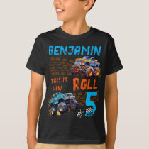 Monster Truck This Is How I Roll - 5th Birthday T-Shirt