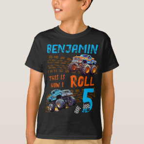 Monster Truck This Is How I Roll - 5th Birthday T-Shirt