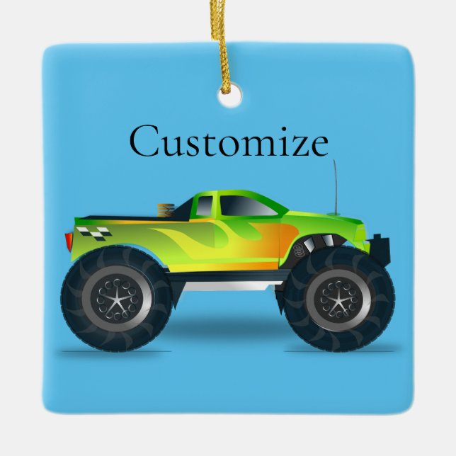 Monster Truck Thunder_Cove Ceramic Ornament (Front)
