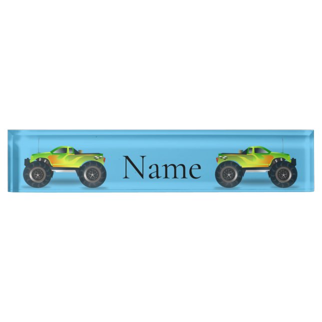 Monster Truck Thunder_Cove Desk Name Plate (Front)