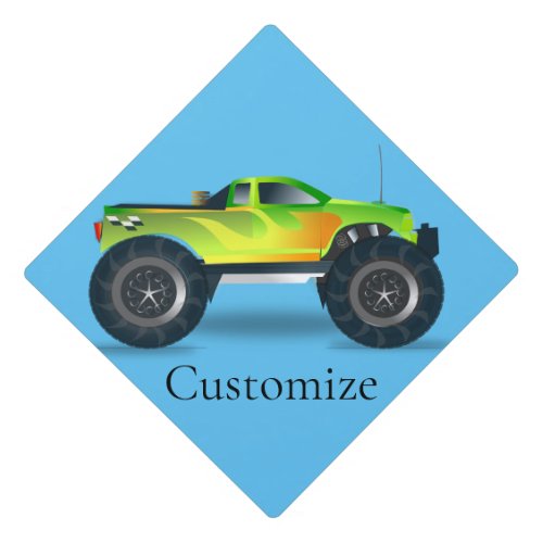 Monster Truck Thunder_Cove Graduation Cap Topper