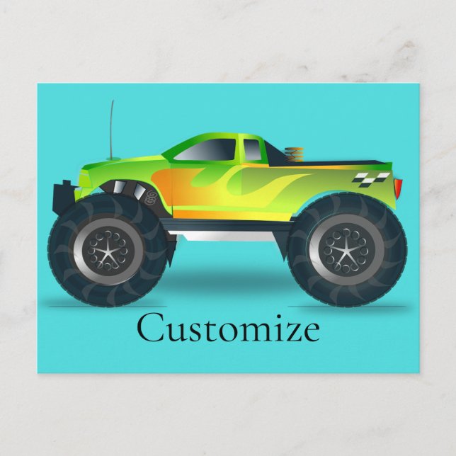 Monster Truck Thunder_Cove  Holiday Postcard (Front)