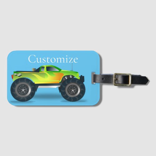 Monster Truck Thunder_Cove Luggage Tag
