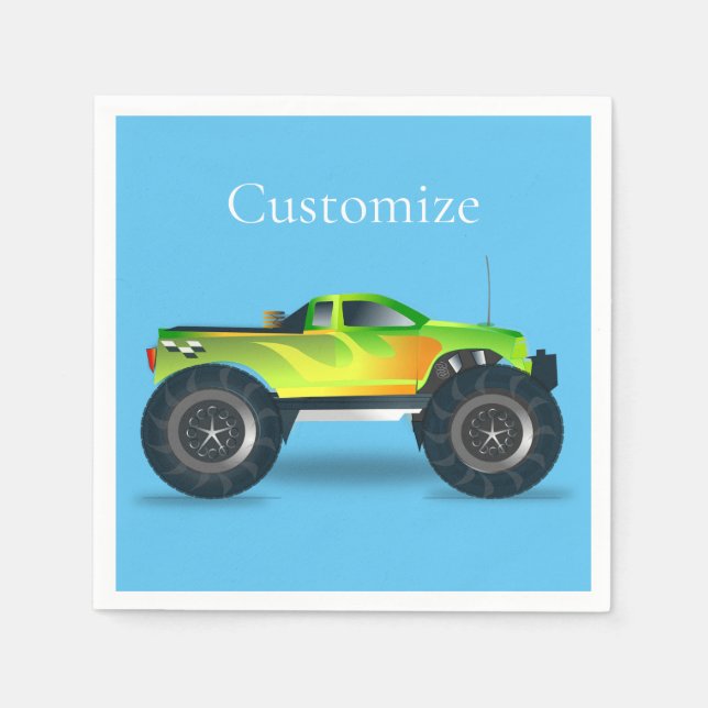 Monster Truck Thunder_Cove Napkins (Front)