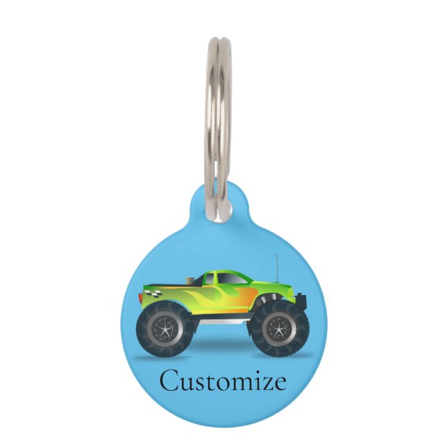 Monster Truck Thunder_Cove Pet ID Tag (Front)