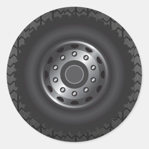 MONSTER Truck Tires 1 Classic Round Sticker