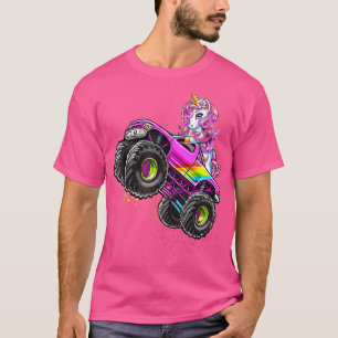 Monster Truck Unicorn Birthday Party Monster Truck T-Shirt