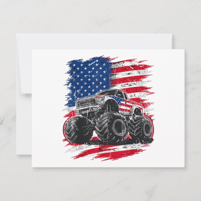 Monster Truck USA Flag American (Front)