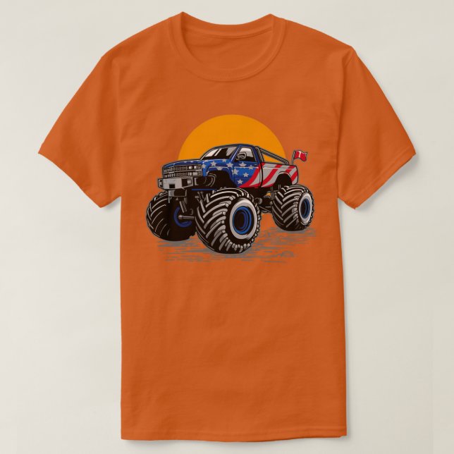 Monster Truck Usa T-Shirt (Design Front)