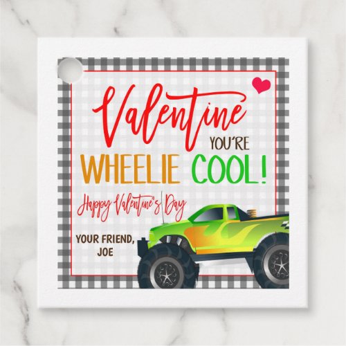 Monster Truck Valentine Gift Tag