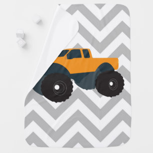 Monster Truck Vehicle Baby Blanket