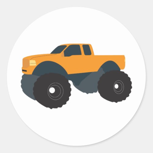 Monster Truck Vehicle Classic Round Sticker