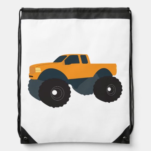 Monster Truck Vehicle Drawstring Bag