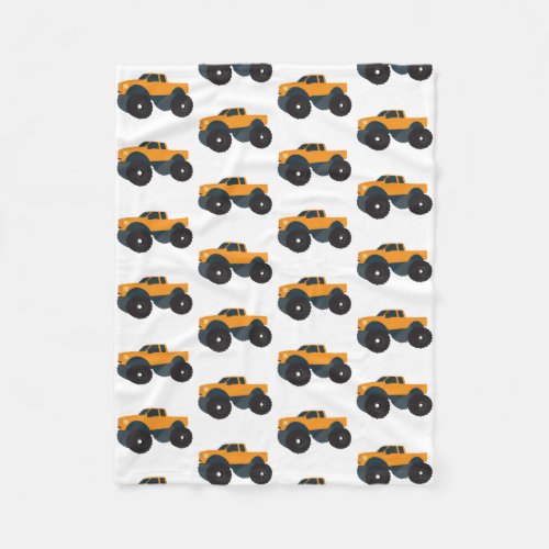 Monster Truck Vehicle Fleece Blanket