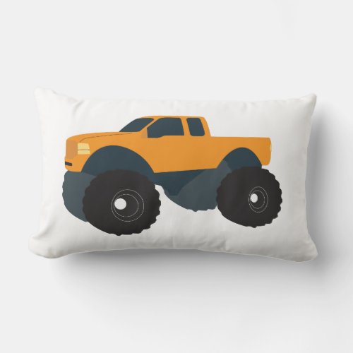 Monster Truck Vehicle Lumbar Pillow