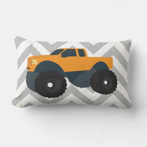 Monster Truck Vehicle Lumbar Pillow