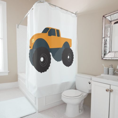 Monster Truck Vehicle Shower Curtain