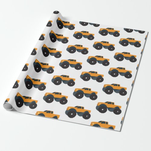 Monster Truck Vehicle Wrapping Paper
