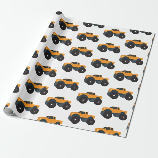 Monster Truck Vehicle Wrapping Paper (Unrolled)