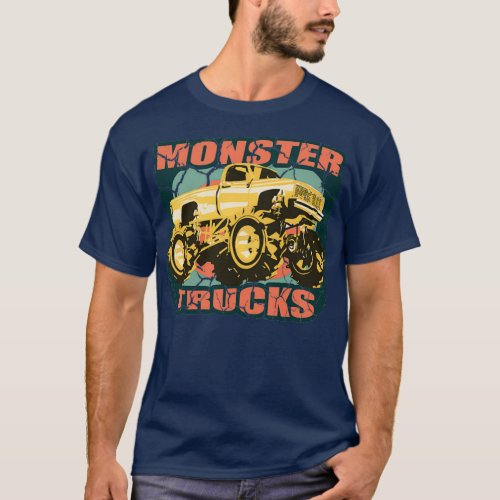 Monster Truck Vintage Retro Truck Guys T_Shirt