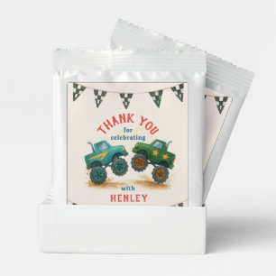 Monster Truck Watercolor Kids Birthday Party Lemonade Drink Mix