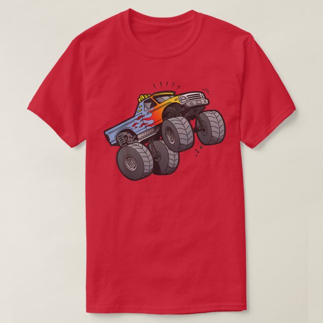 MONSTER TRUCK Wheelie Mono  T-Shirt (Design Front)