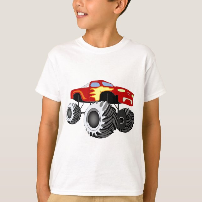Monster Truck with Flames T-Shirt (Front)
