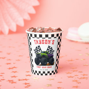 Monster Trucks 1st Birthday Party  Paper Cups