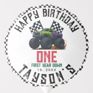 Monster Trucks 1st Birthday Vroom Party Balloon